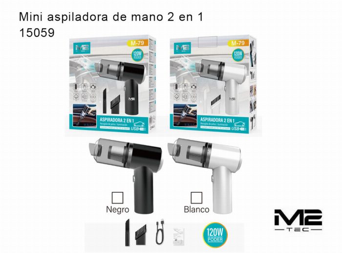 Mini aspirador de pó de mão 2 em 1 compacto e multifunções