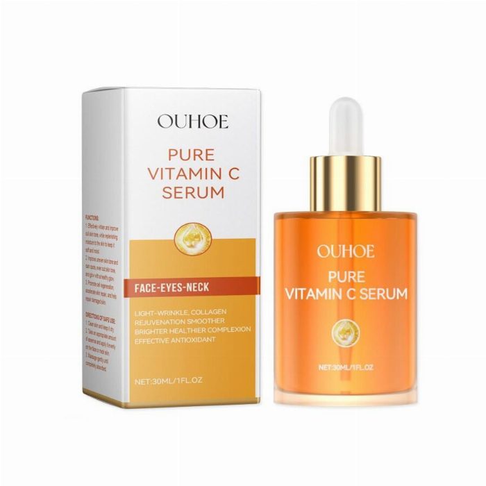 Vitamina C puro rosto-olho-pescoço sérum 30ML Ouhoe