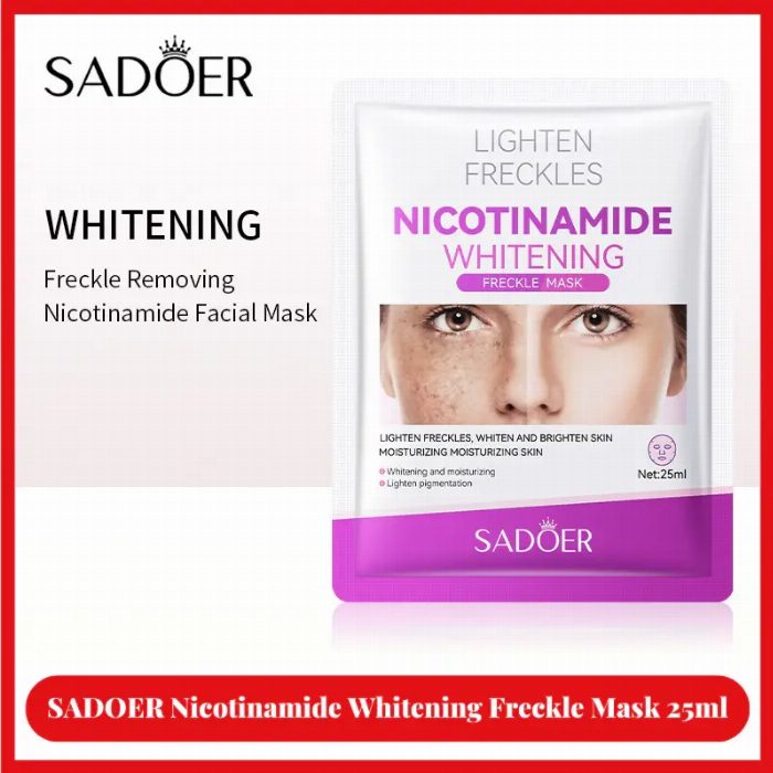 Máscara de blanqueamento facial com nicotinamida