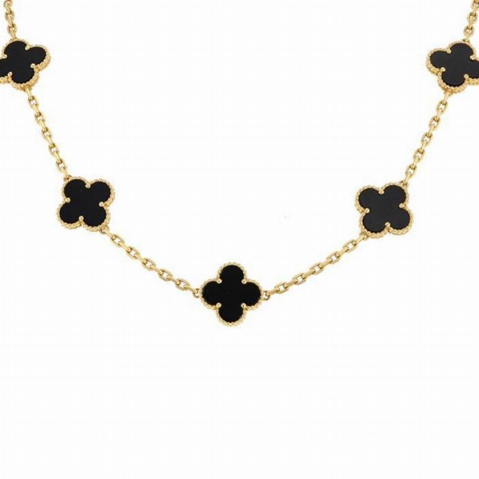 Colar imitação vancleef com caixa de presente