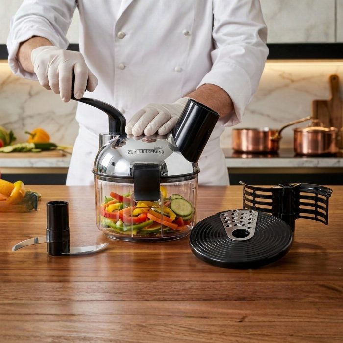 Cortador de alimentos com lâminas intercambiáveis