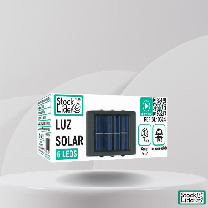 Luz solar com 6 LEDs