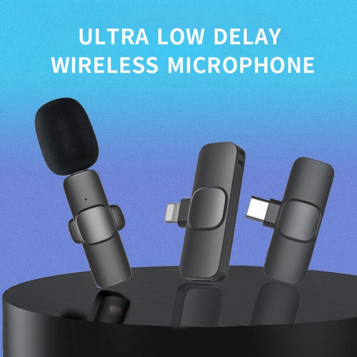 Gravador de voz de microfone Lavalier 2 em 1