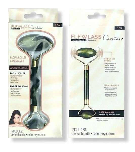 Massageador facial. rolo de jade