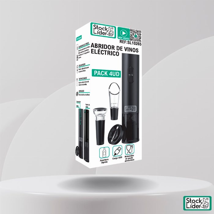 Pacote elétrico do abridor de vinho 4ud