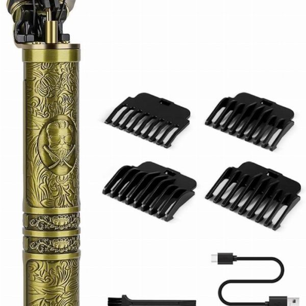 Conjunto de corte de cabelo profissional recarregável com motor de 7000 RPM