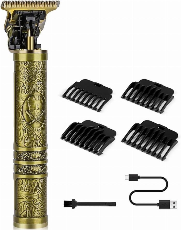 Conjunto de corte de cabelo profissional recarregável com motor de 7000 RPM