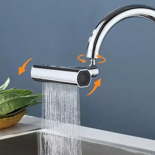Torneira giratória de cachoeira para 4 em 1 extensão