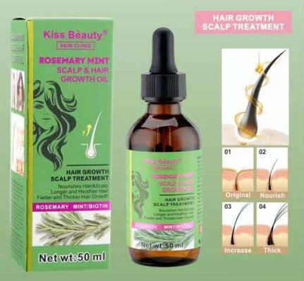Óleo de cabelo de alecrim com biotina (30 ml)