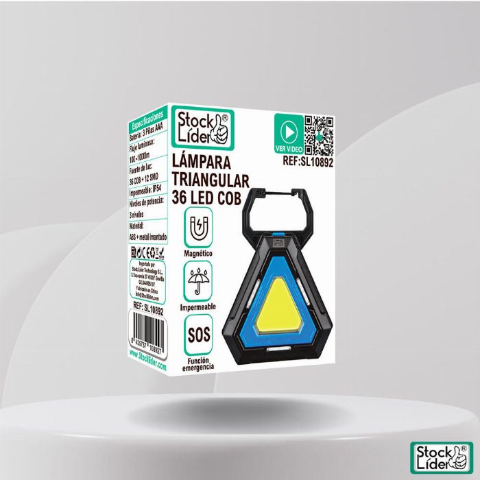 Lâmpada triangular 36 LED COB