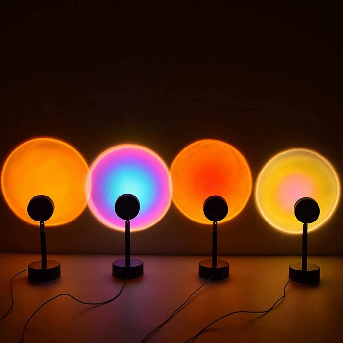 Candeeiro projetor de luz ajustável com USB