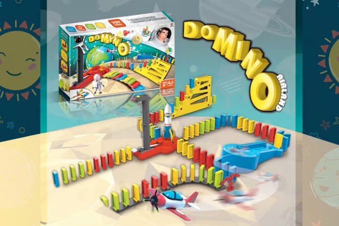 Conjunto de Brinquedos Dominó com Foguete