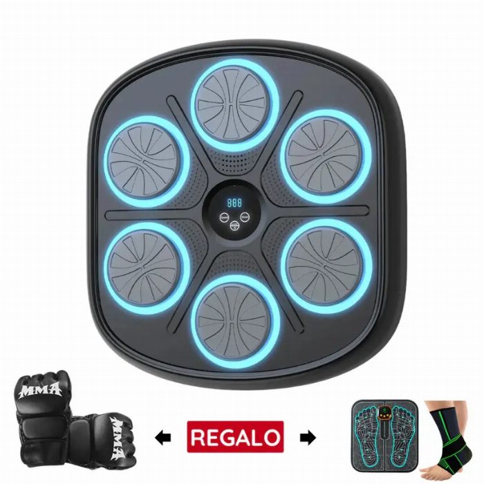 Máquina de boxe musical com luvas de boxe 3.0 Anxle de compressão e massageador de pé de presente