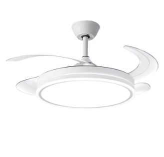Ventilador de teto LED silencioso com luz ajustável