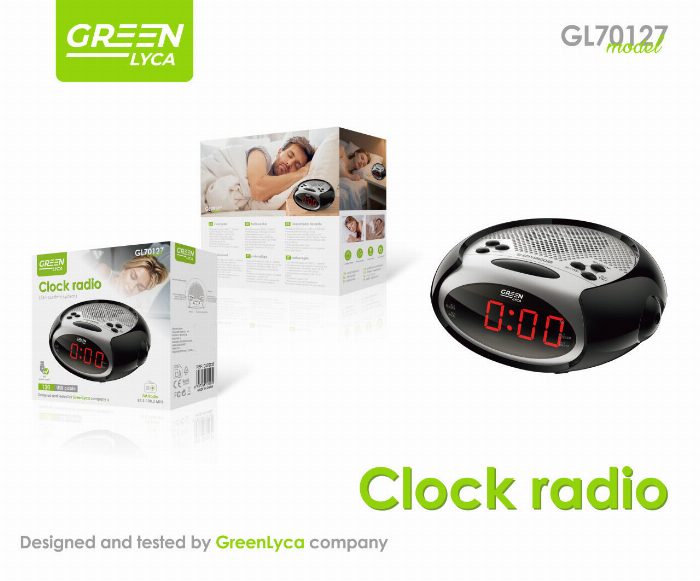 Relógio de rádio Digital AM/FM