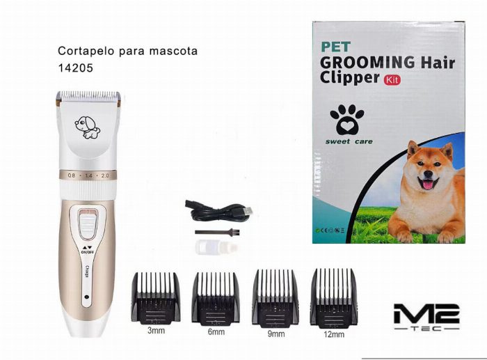 Cortador para animais de estimação com guia de pentes 3 mm · 6 mm · 9 mm · 12 mm
