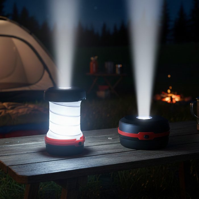 Lanterna LED dobrável com base magnética