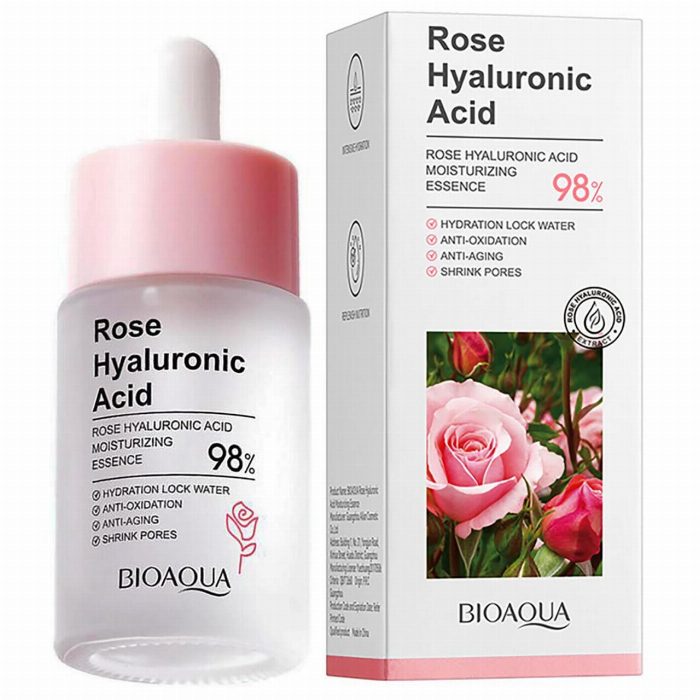 Essência de rosa com ácido hialurónico