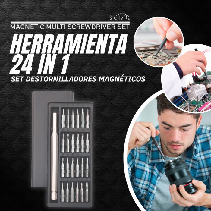 24 em 1 chave de fenda definido com pontas magnéticas