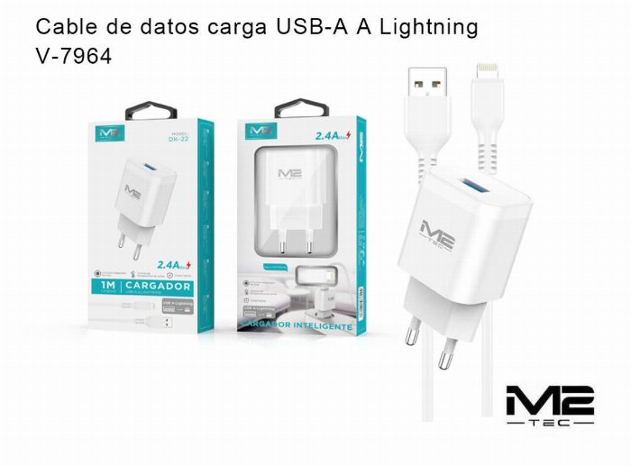 Carregador com cabo de raio 2.4A