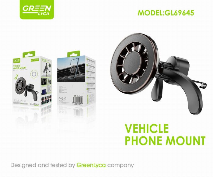 Suporte de ventilação móvel magnético para carro, rotação 360 °
