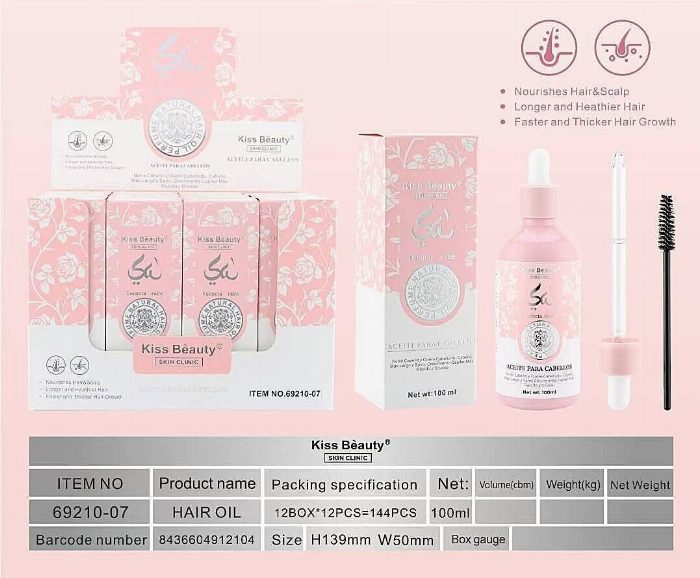 Óleo de cabelo Árabe Essência 100 ml Kiss Beauty