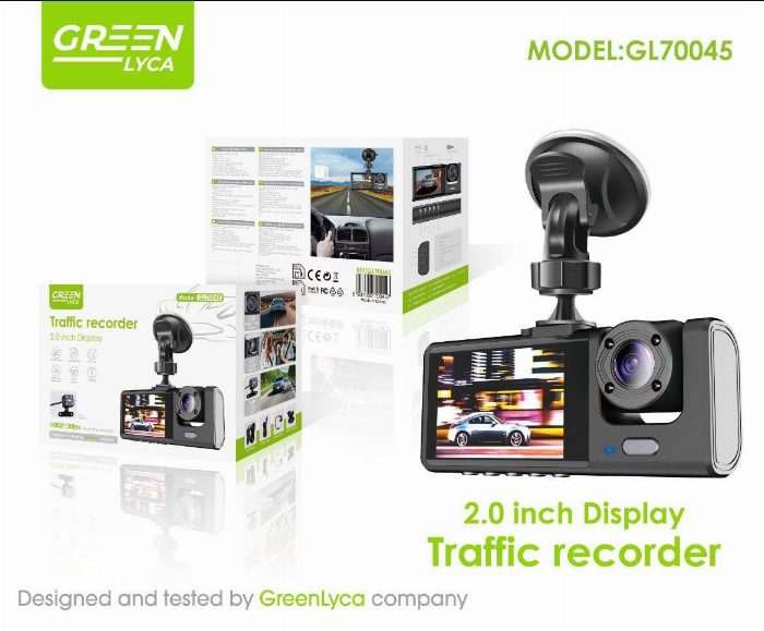 Gravador de condução 3 lentes 1080P