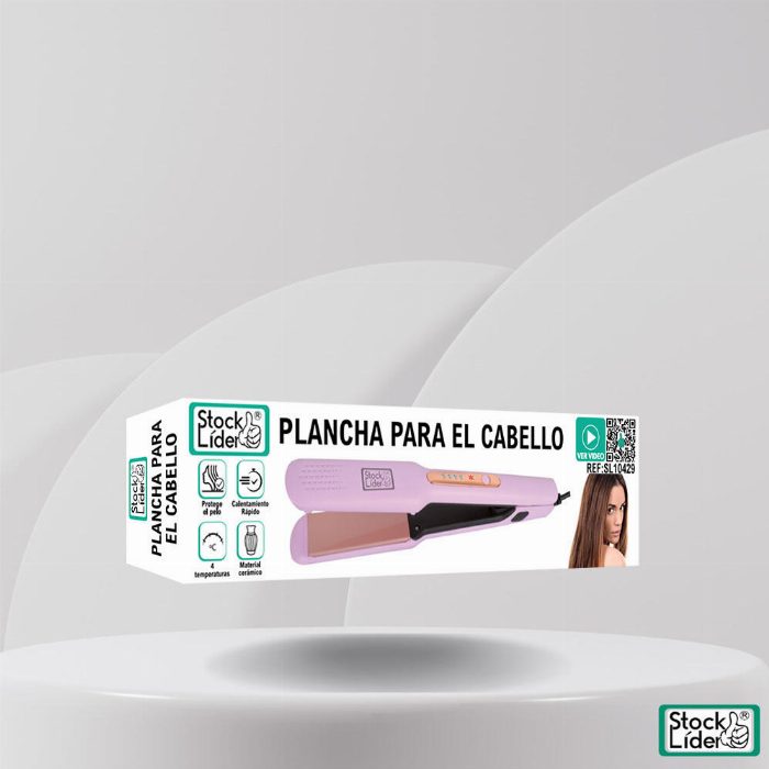 Prancha para o cabelo com placas de cerâmica