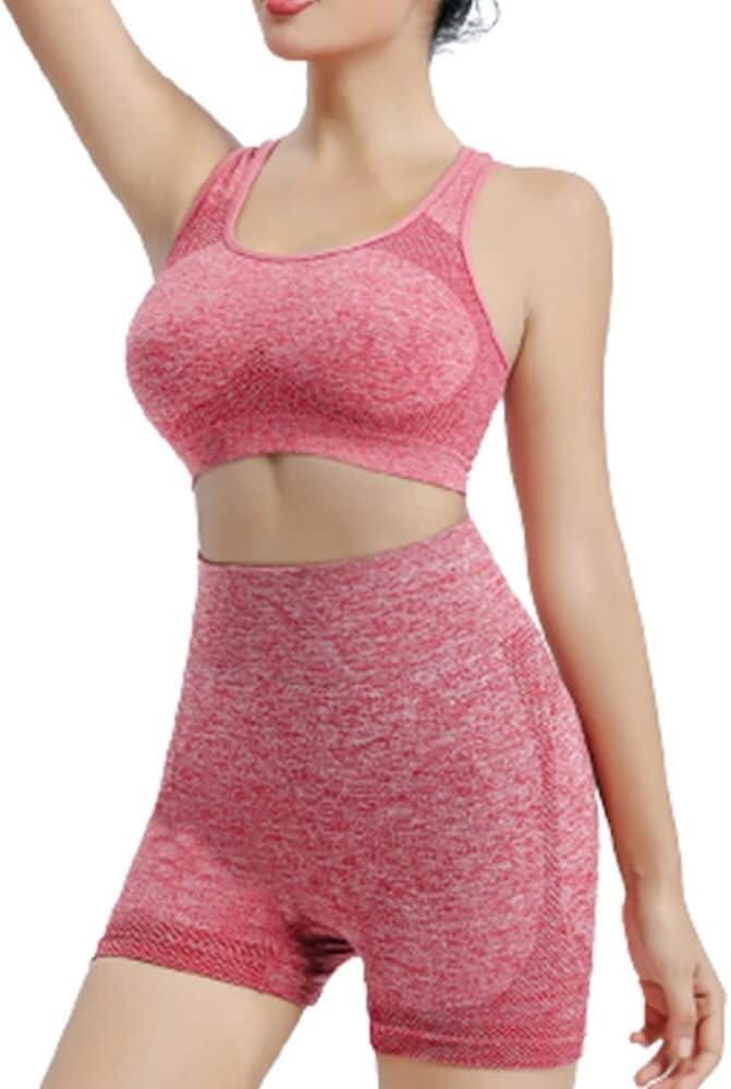 Conjunto desportivo feminino 2 peças vermelho - tamanho único