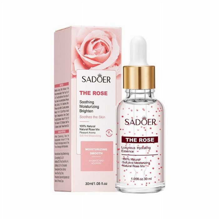 Essência facial hidratante 100% natural com extrato rosa (30ml)