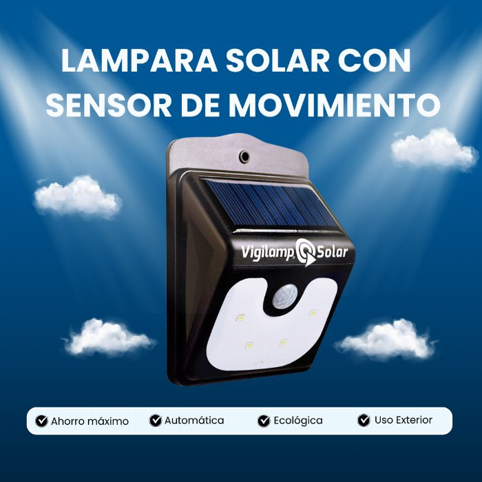 Lâmpada solar com sensor de movimento - Vigilamp Solar