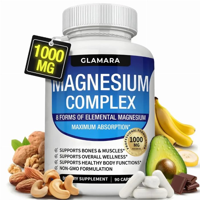 Suplementos de magnésio 90 Cápsulas 1000mg