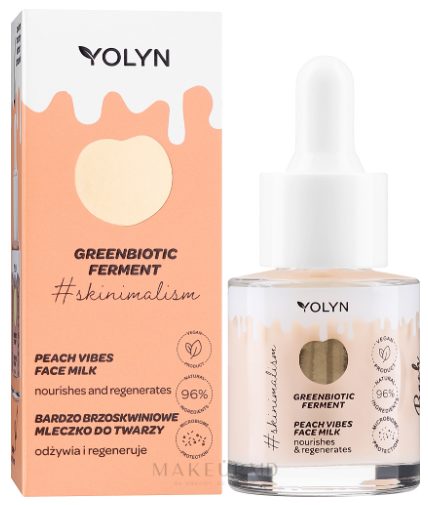 Serum facial hidratante de vibrações de pêssego – 50 ml Yolyn