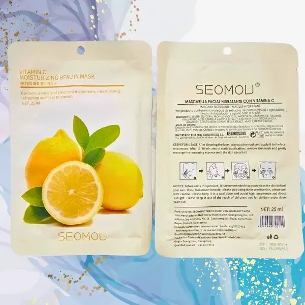 Máscara facial da vitamina C