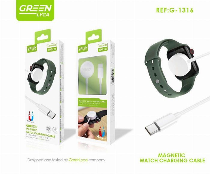 Carregador magnético Type-C para smartwatch