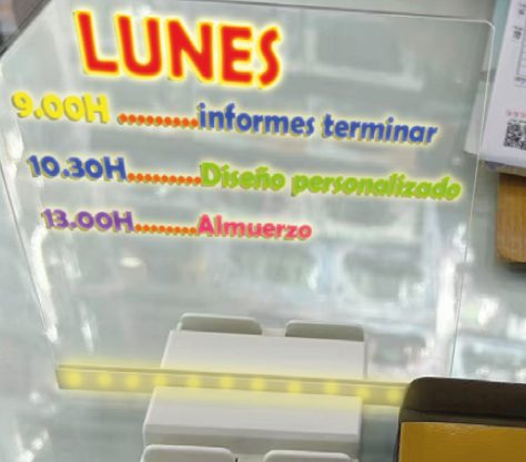 Ardósia com luz LED 20×20
