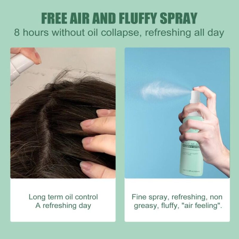 Spray de cabelo leve e esponjoso