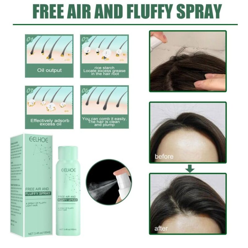 Spray de cabelo leve e esponjoso