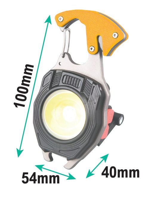 Mini lâmpada de chaveiro multifunções