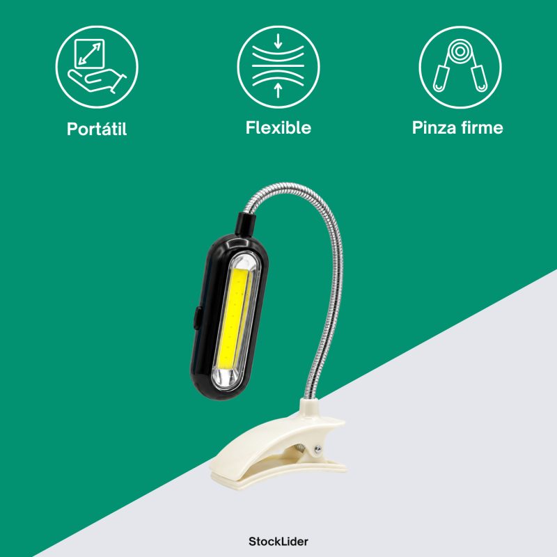 Lâmpada LED COB com braçadeira