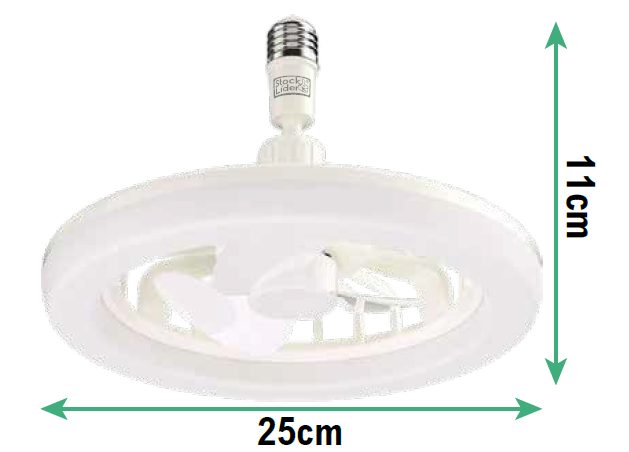 Lâmpada LED com ventilador