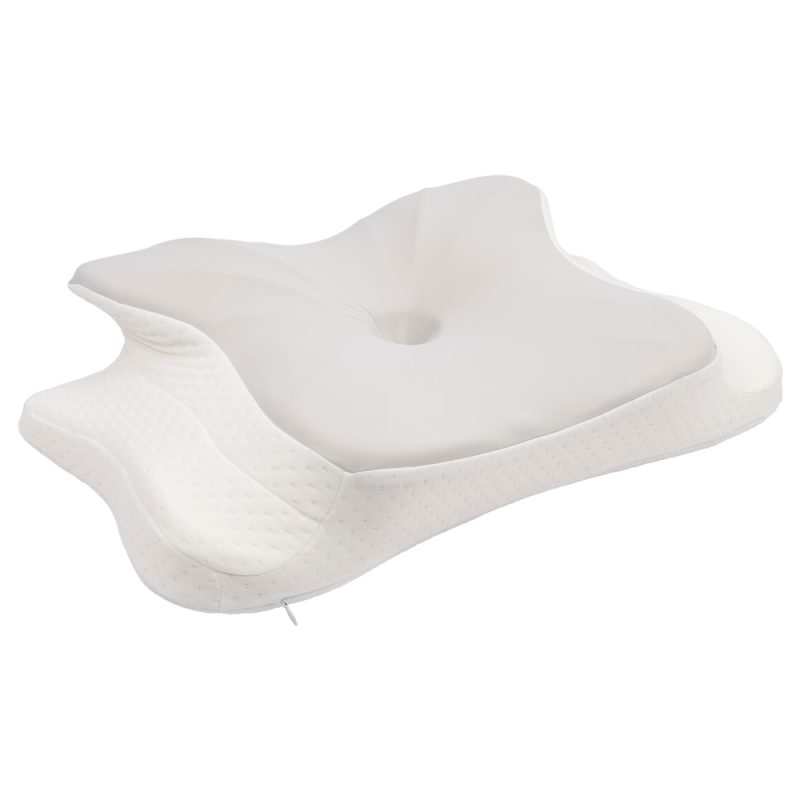 Travesseiro cervical viscoelástico ergonómico 57x36x12 cm, borboleta, pescoço e ombro, caso lavável, antisnorves