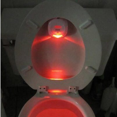 Luz conduzida para água, tampa da sanita com sensor de movimento