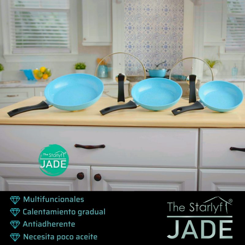Panela antiaderente com revestimento em pó de cerâmica de jade