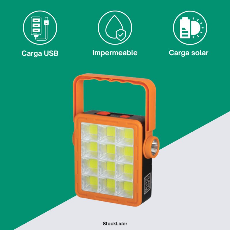 Lâmpada solar multifunções